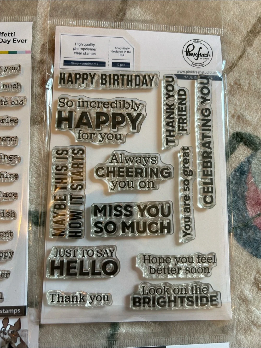 Set of Card Making and Journalling Stamps